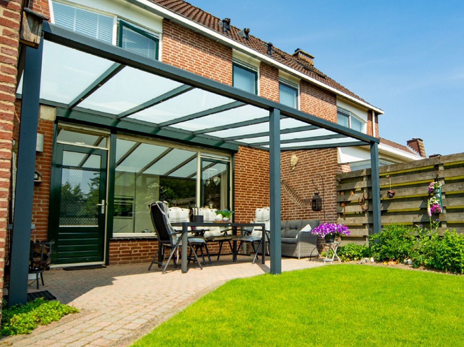 Greenline veranda 600x250 cm - polycarbonaat dak