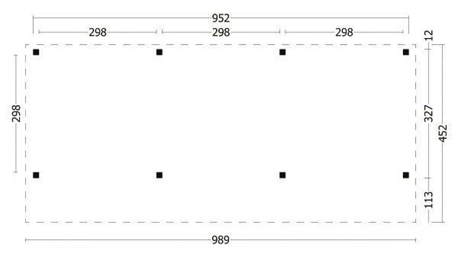 Lariks/Douglas Kapschuur Bergen XL type 5 677x452 cm plattegrond