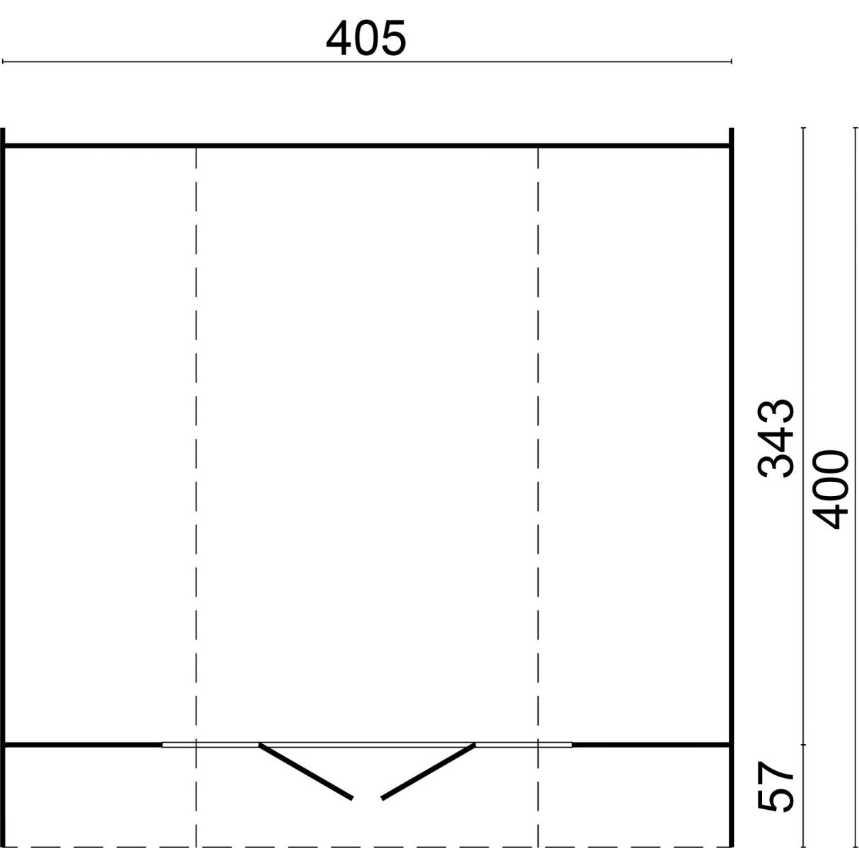 Plattegrond Oval 405 cm