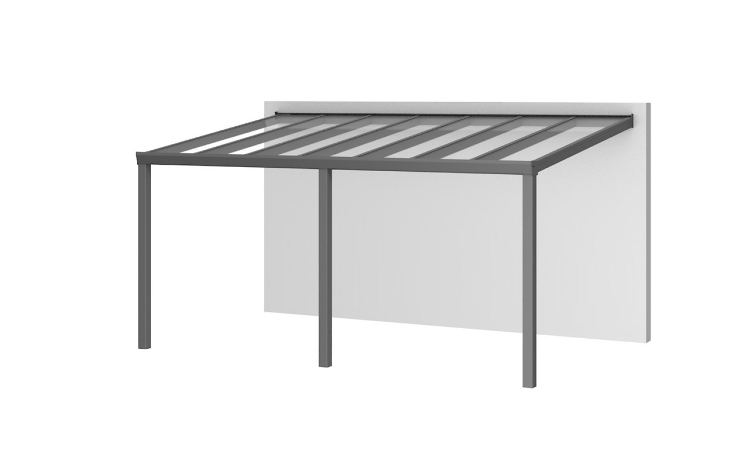 Aluminium aanbouwveranda Velvetline 500x250 cm - Glasdak