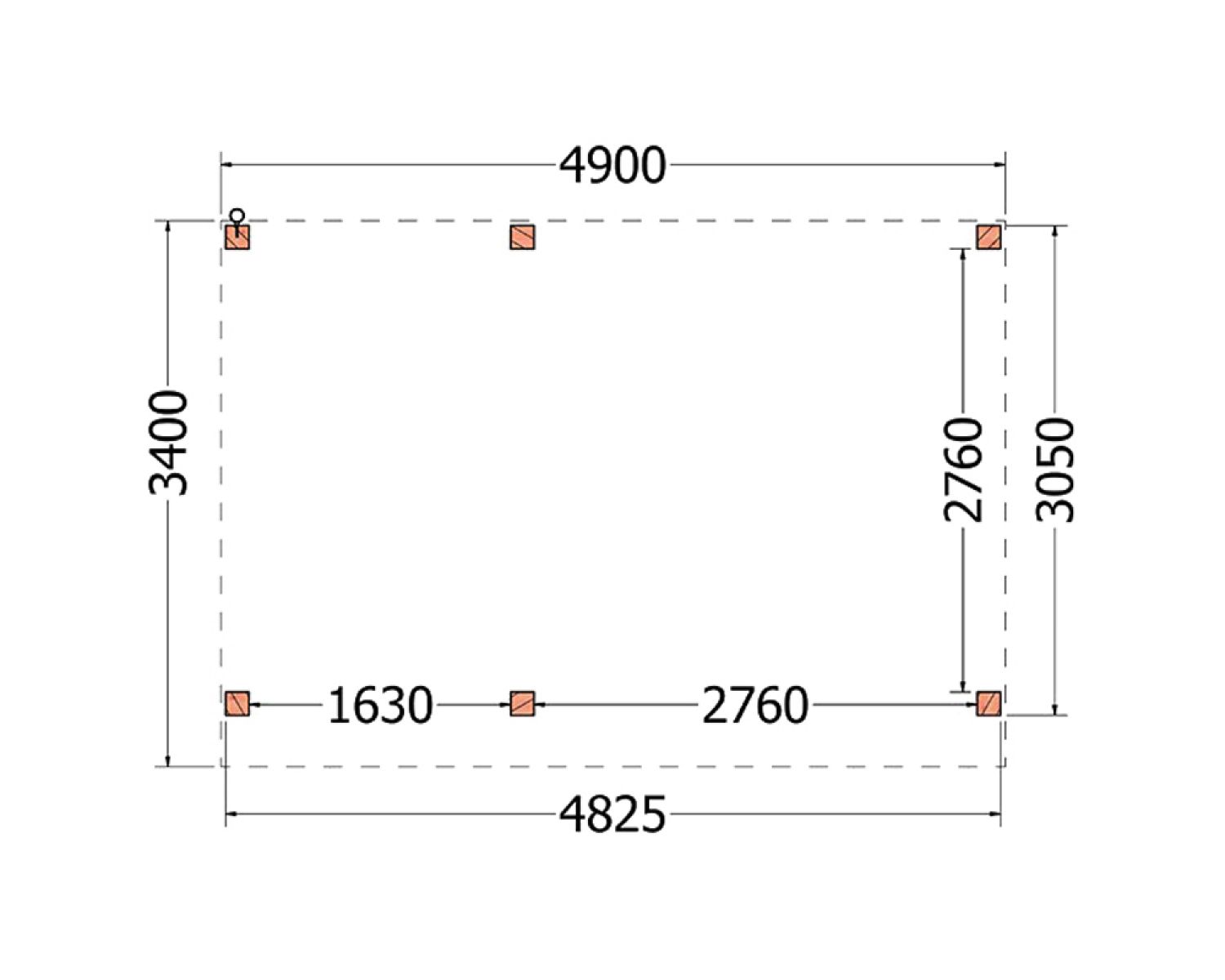 Overkapping Refter XL 490x340 cm