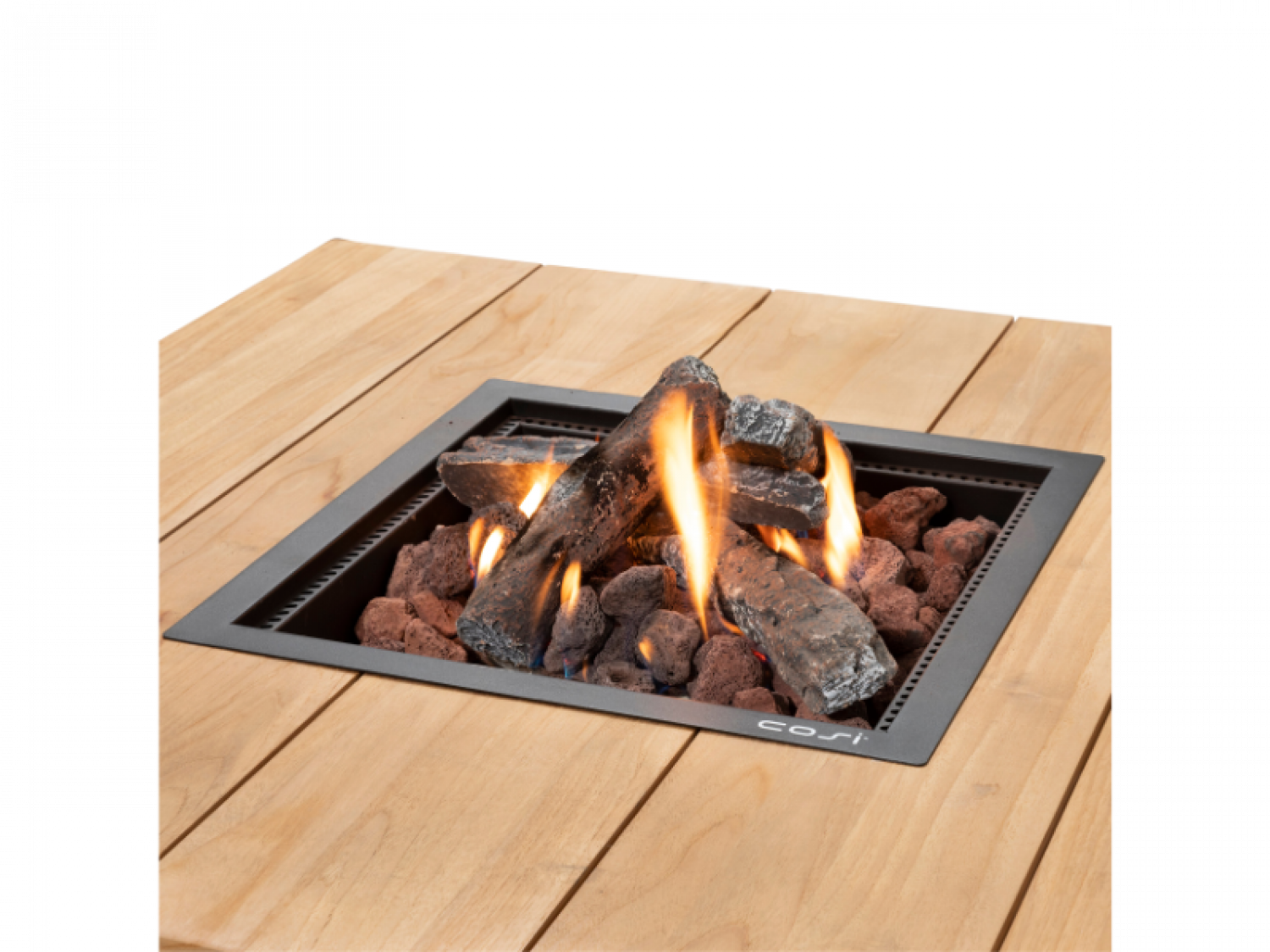 Cosipure 100 zwart/teak 100x100x50 cm