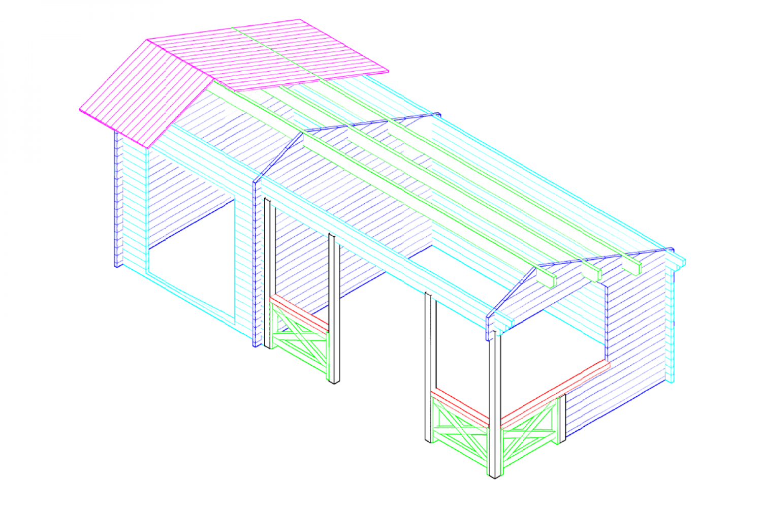 Blokhut 6732 667x320 cm