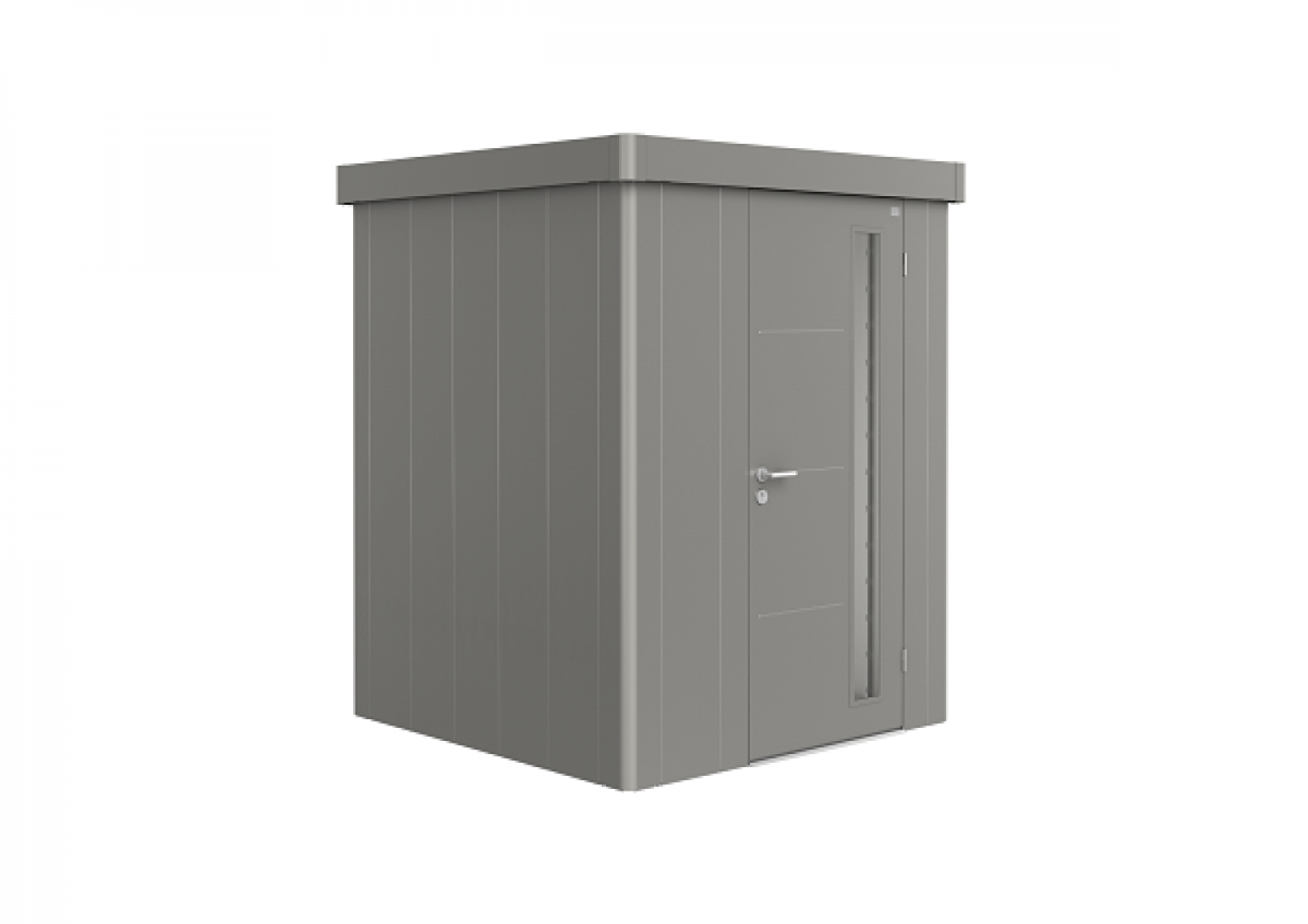 Metalen tuinhuis Neo 1A 180x180 cm - Kwartsgrijs/ donkergrijs
