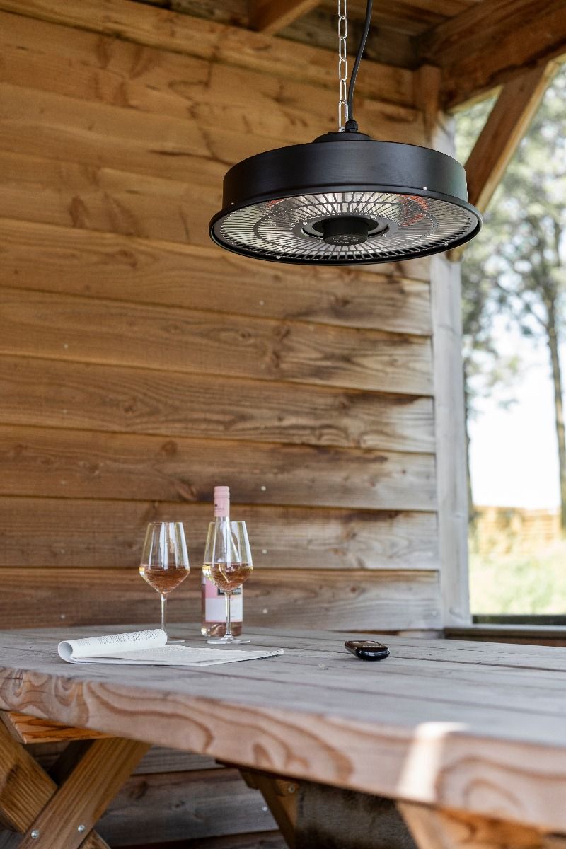 Eurom Hang / lamp heater 1500 RC terrasverwarmer  Ø43x10 cm