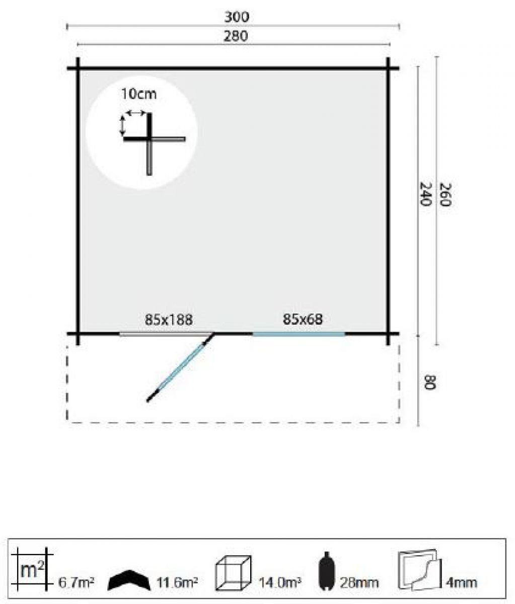 Plattegrond blokhut Bjorn