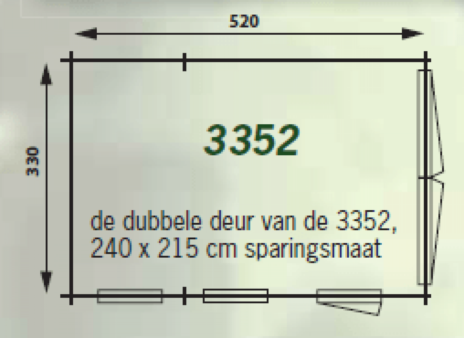 Interflex Garage 3352 330x520 cm - Gecoat plat dak
