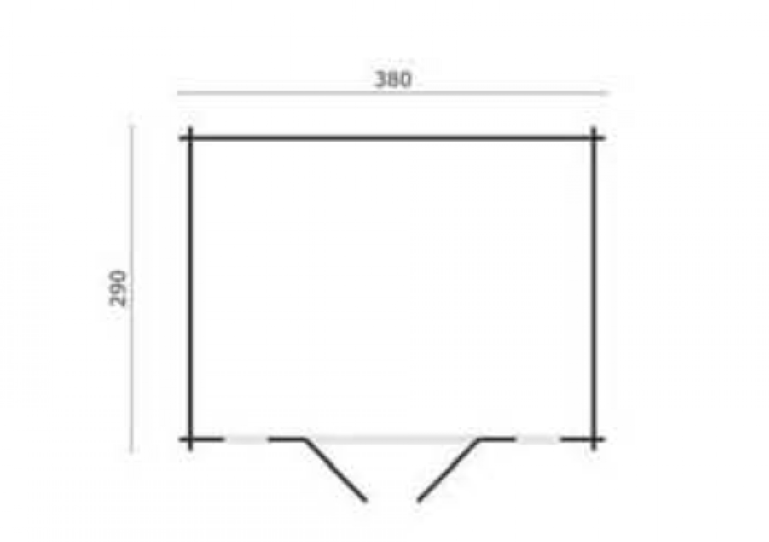 Blokhut Max 380x290 cm - plattegrond