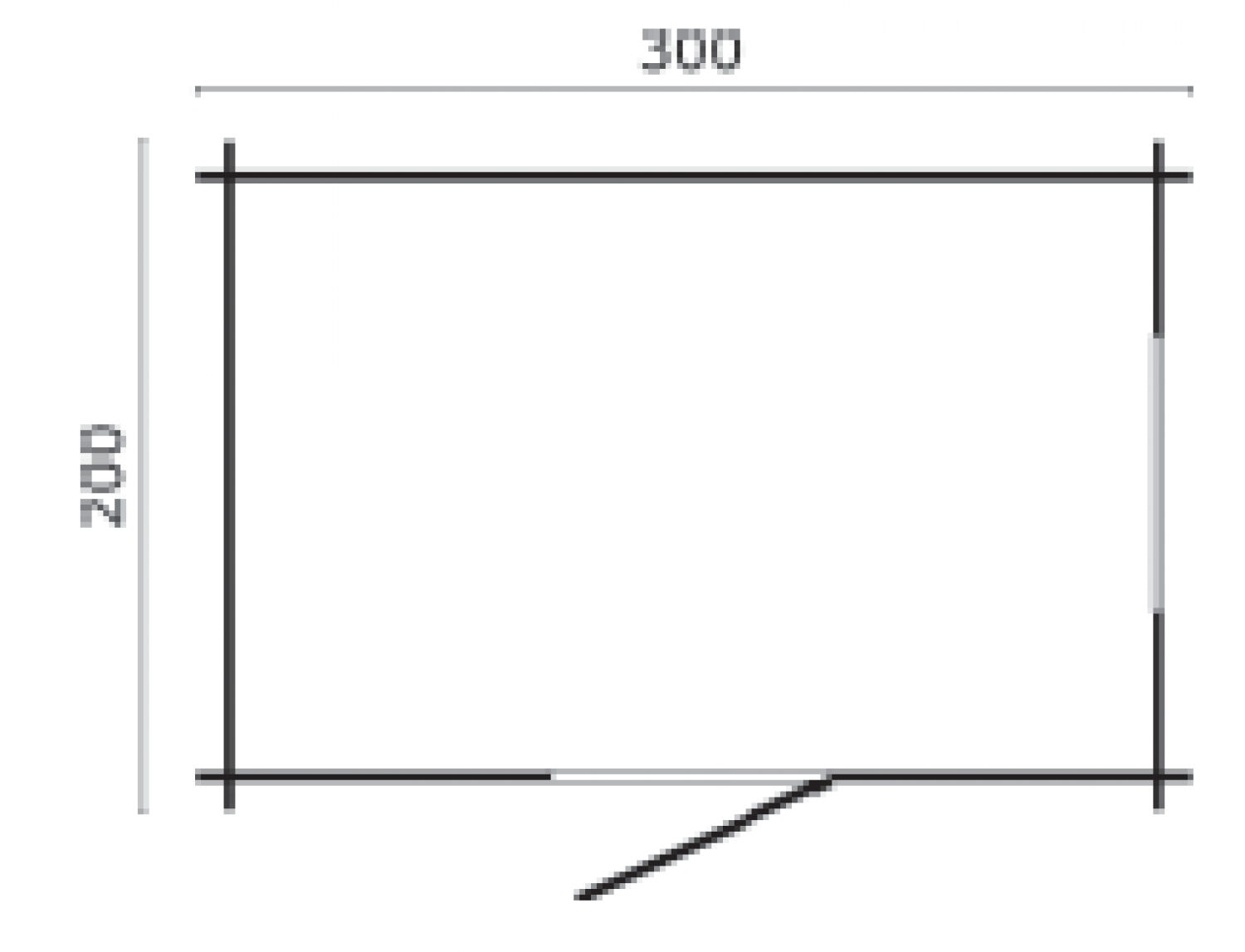 Blokhut Lianne 300x200 cm