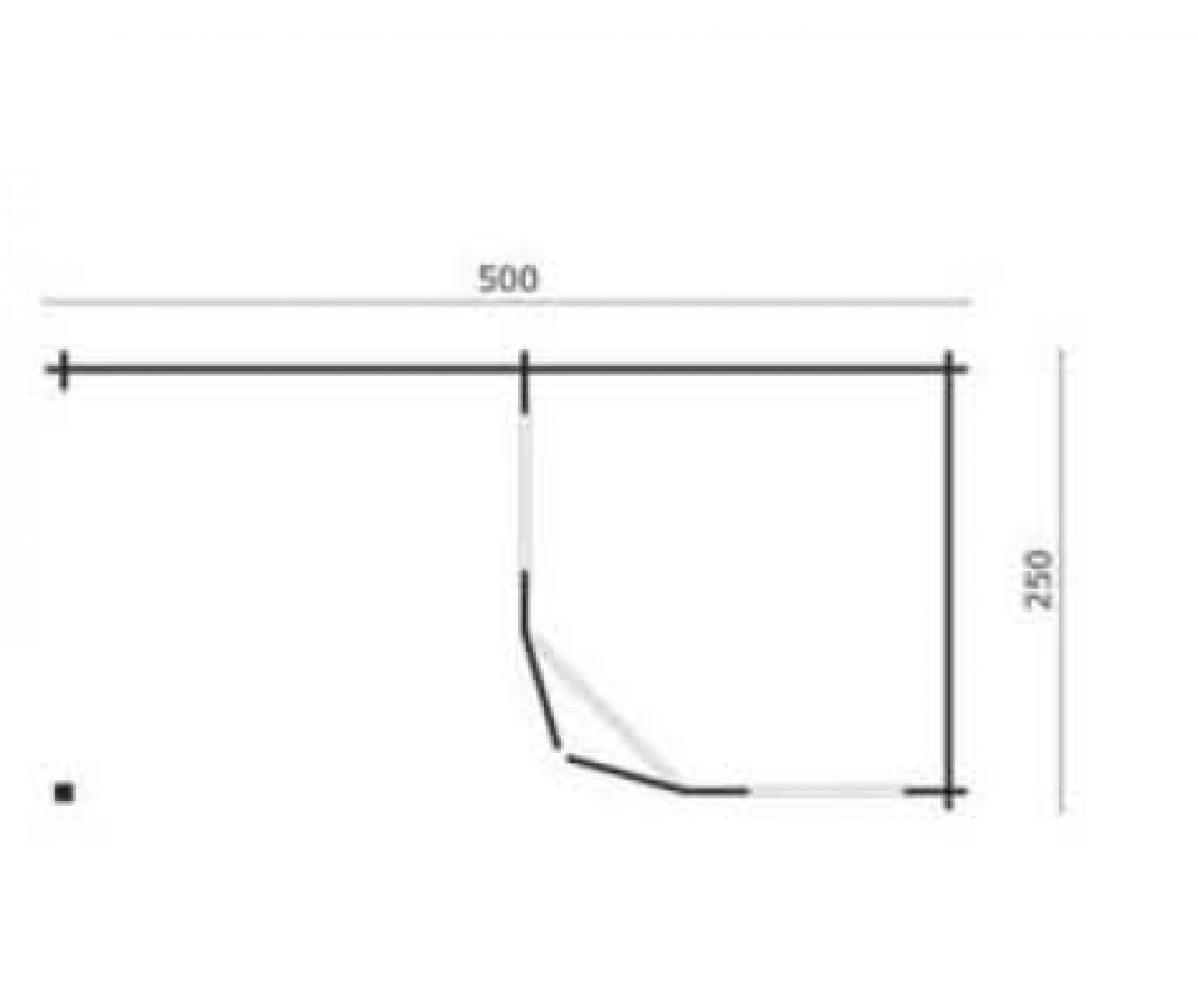 Blokhut Rianne 250x250 cm + zijluifel 250 cm - geïmpregneerd