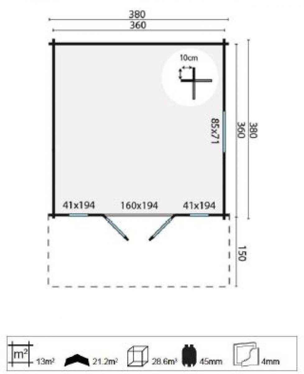 Plattegrond blokhut Soren