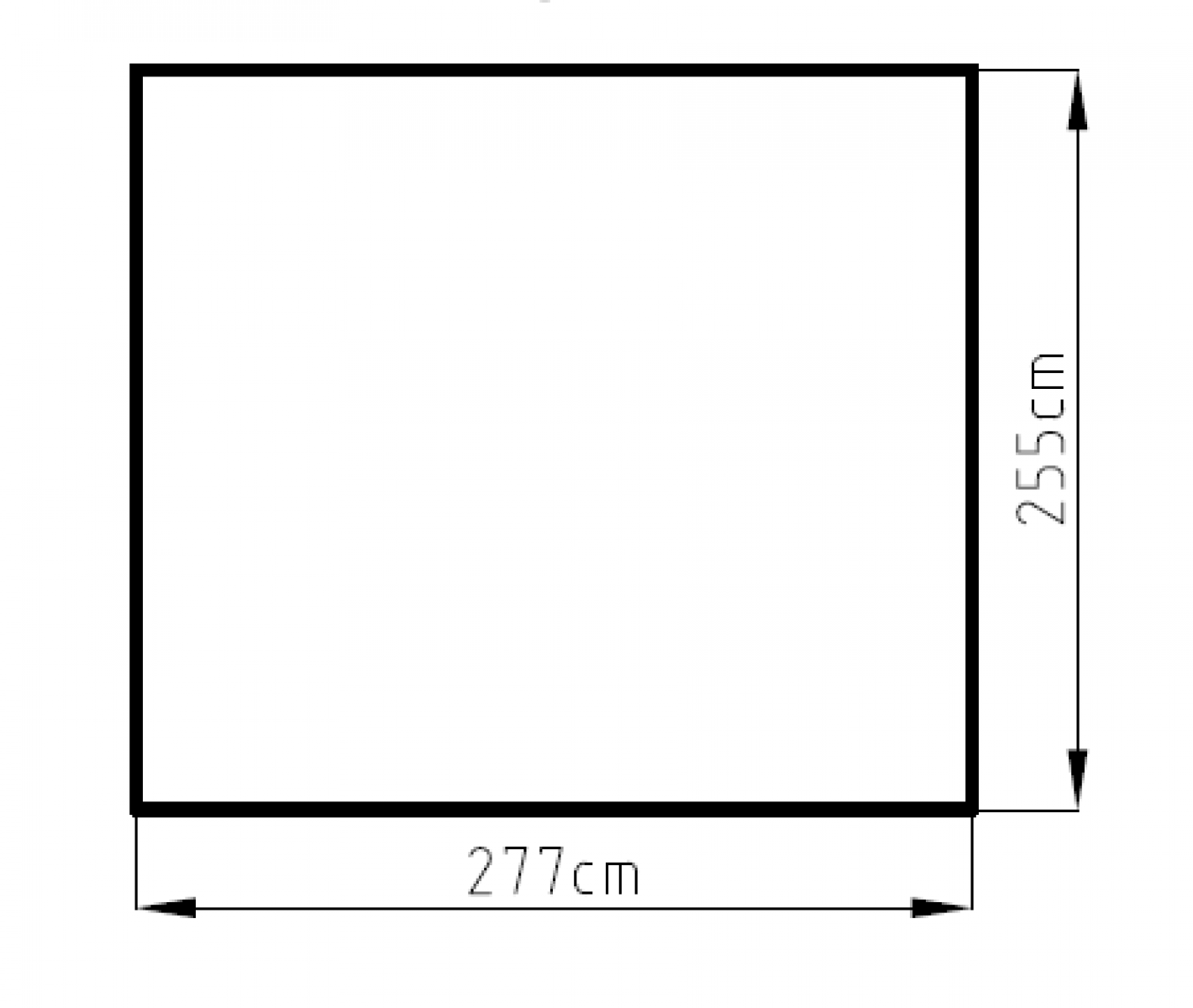 Metalen tuinhuis Archer D 277x255 cm