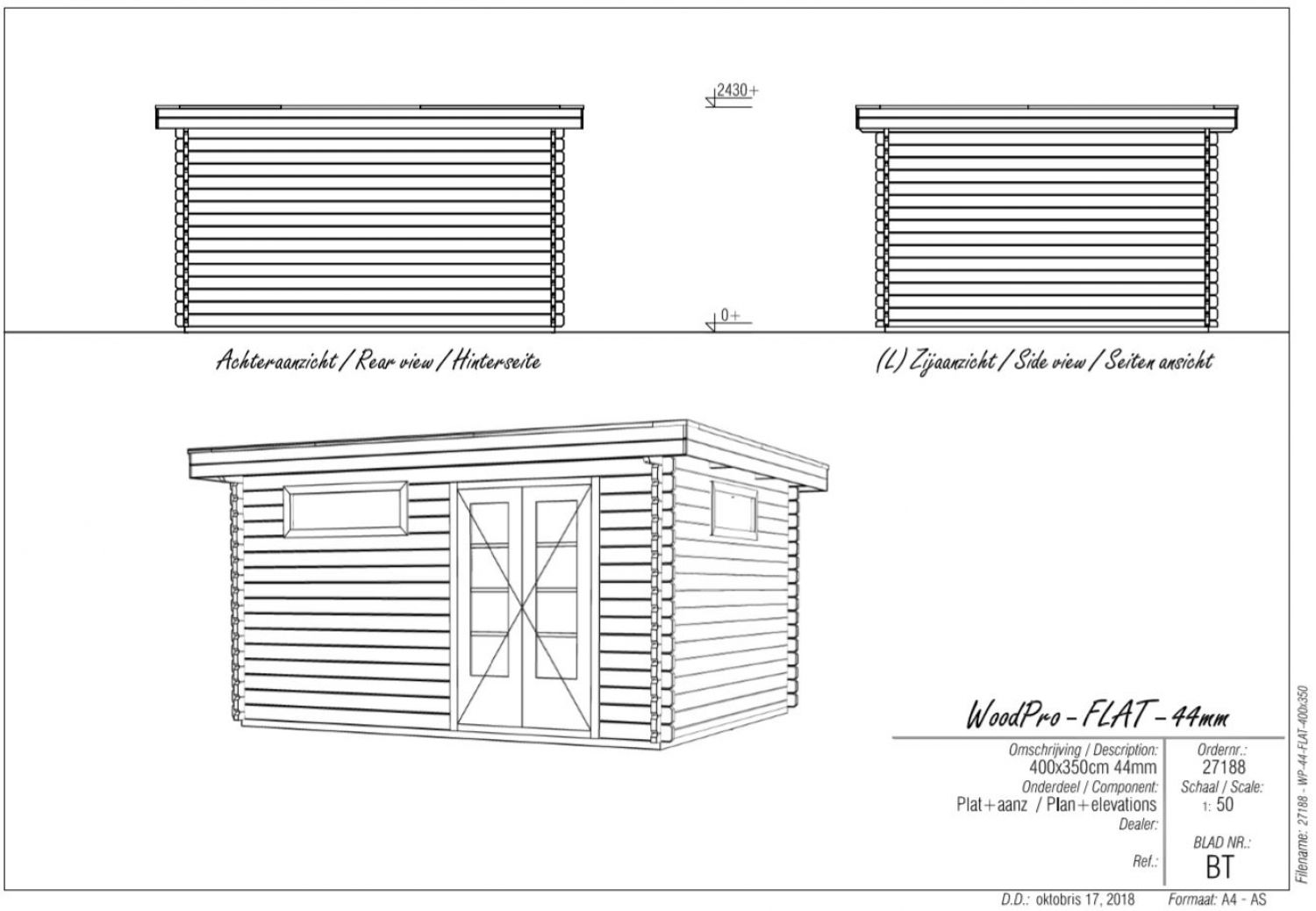 Blokhut Baarn - Tekening