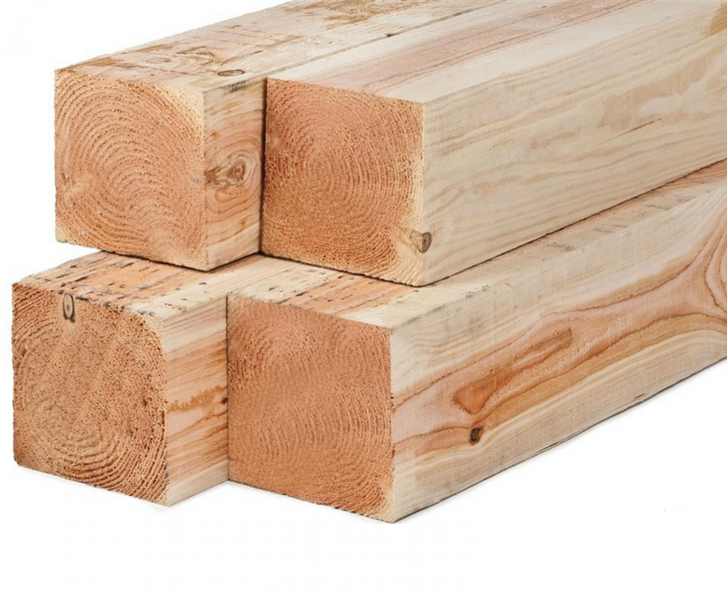Lariks/Douglas palen onbehandeld (vers hout) 20x20x400 cm