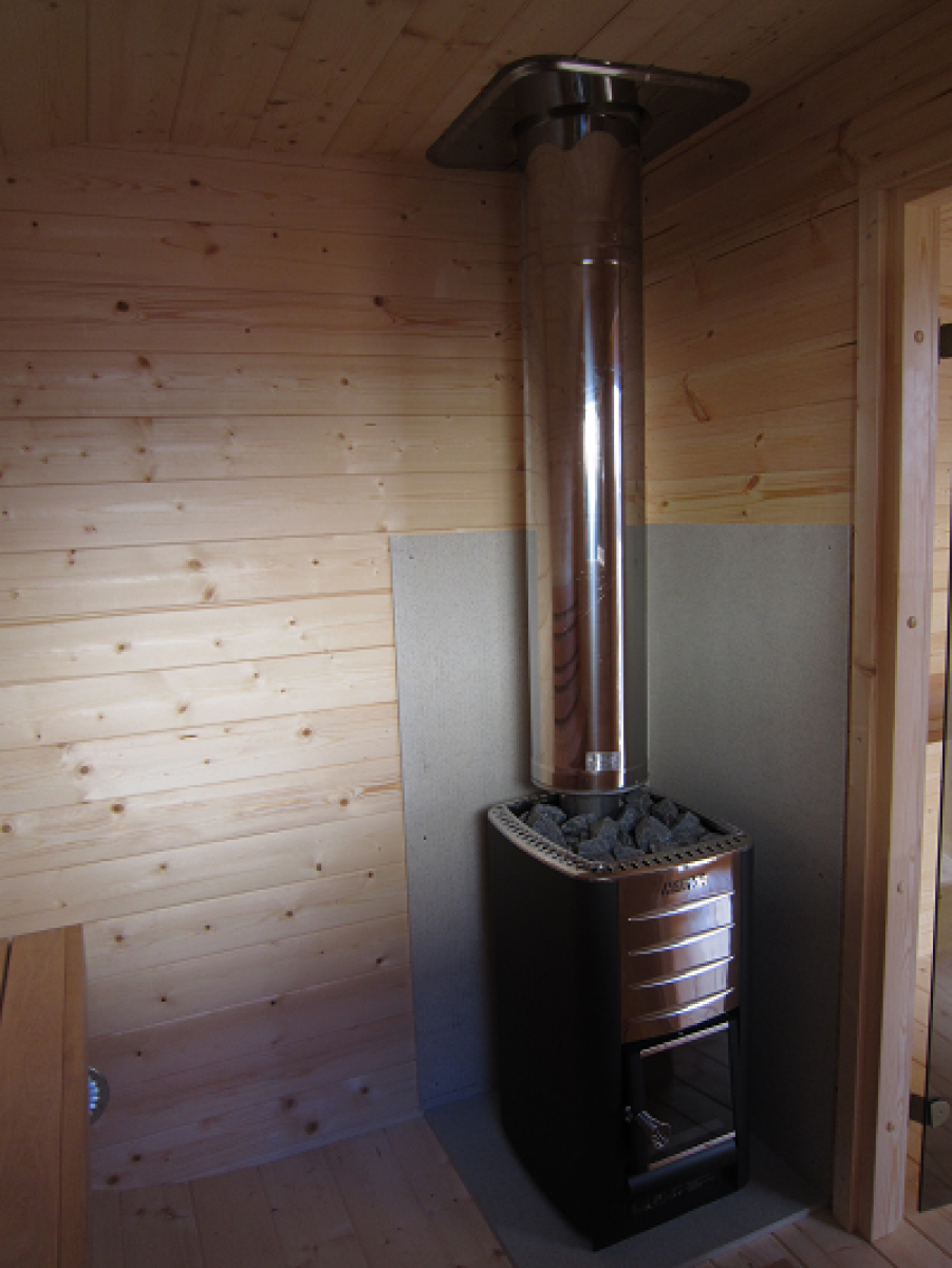 Barrelsauna Ovaal 405x240 cm  - Vurenhout kachel