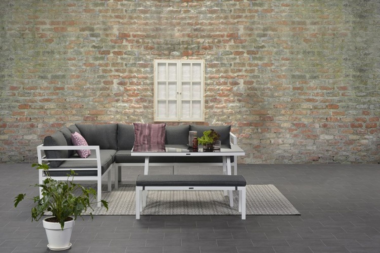 Loungeset Blakes mat wit