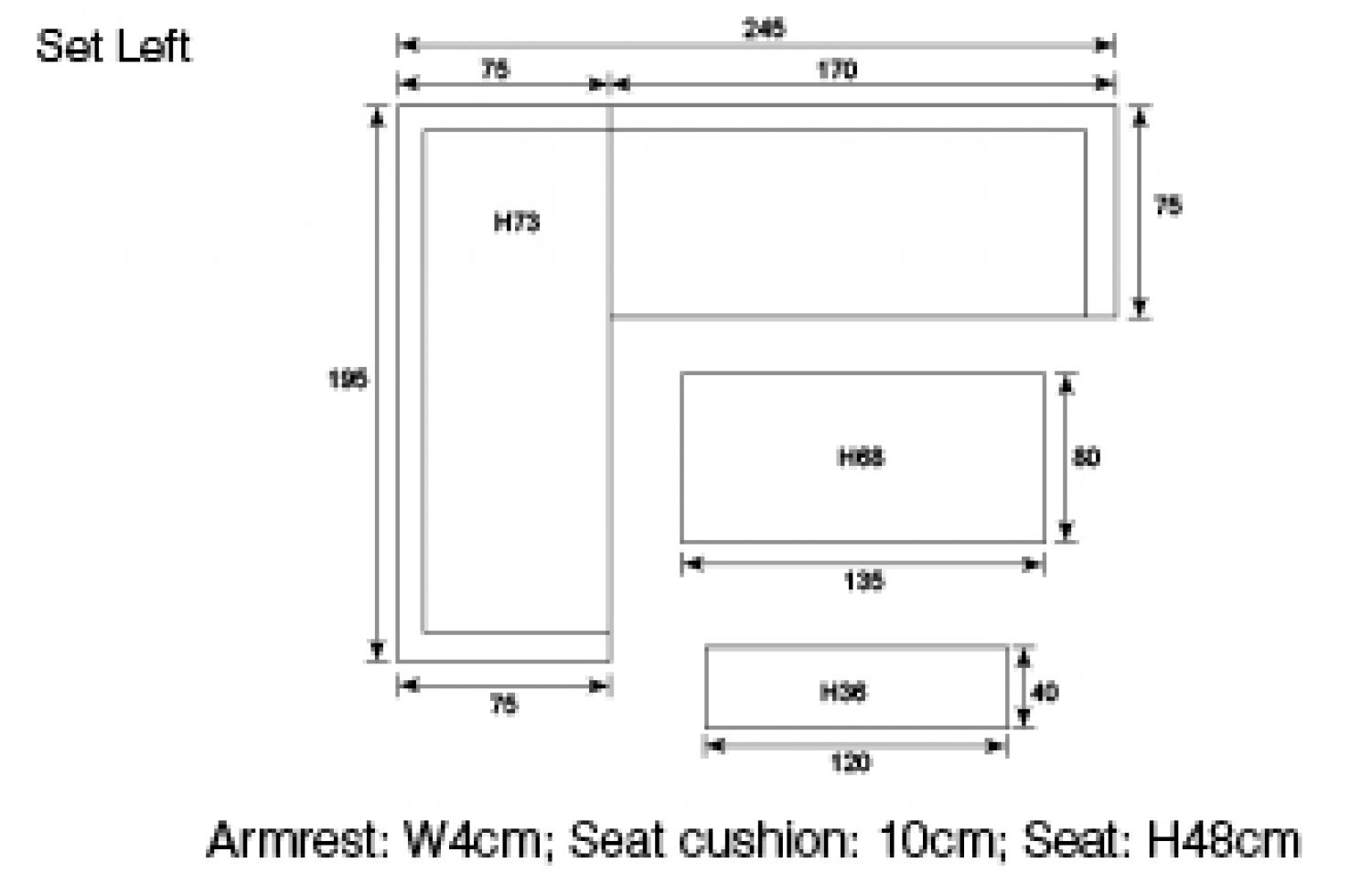 Loungeset mat wit tekening