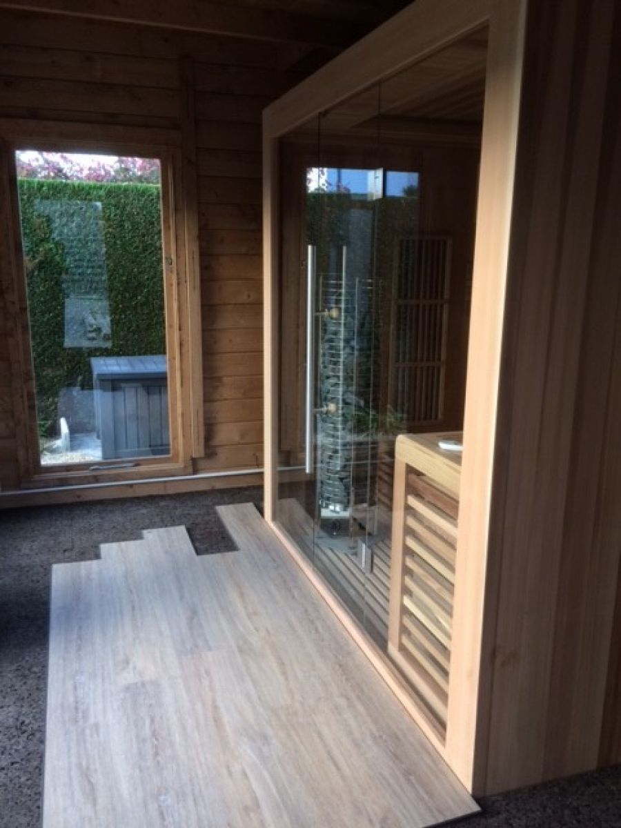 Sauna in eigen tuin