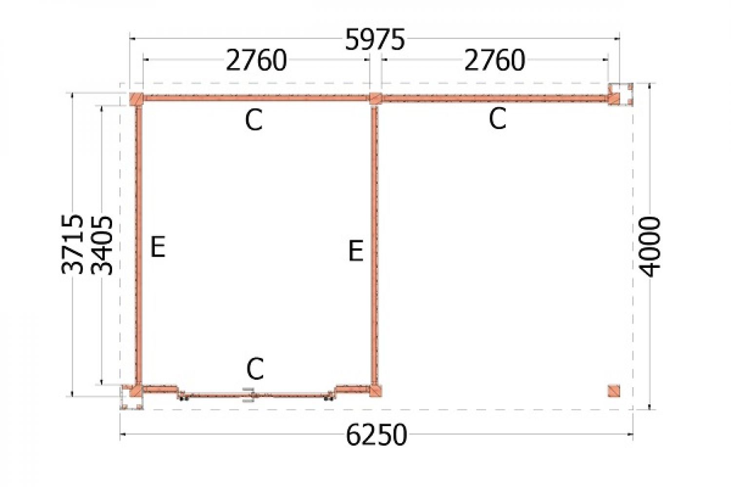 Plattegrond buitenverblijf Verona 625x400 cm model links