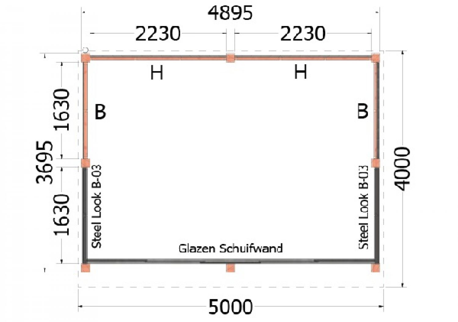 Buitenverblijf Mensa plattegrond