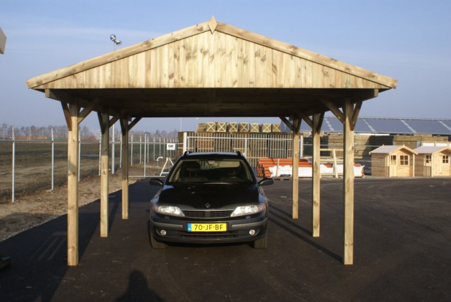 Carport met zadeldak 400x600 cm voor