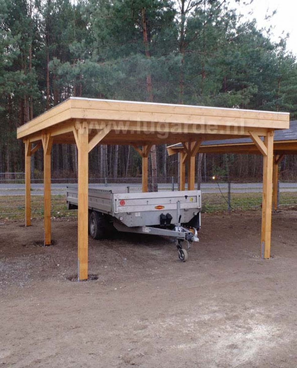 maandag Oceanië wol Carport Lugarde Plat Dak 350x550 cm | Van Kooten