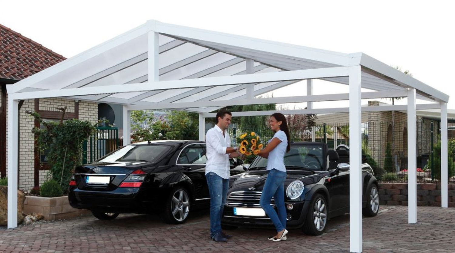 Aluminium Zadeldak Carport 600x400 cm Type A
