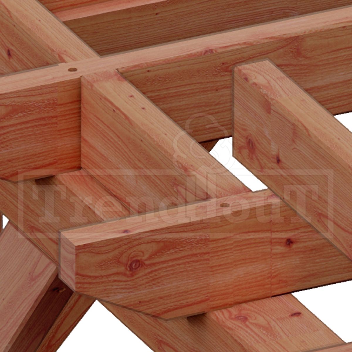 Aanbouwveranda Lucca 540x325 cm - Plat dak model links