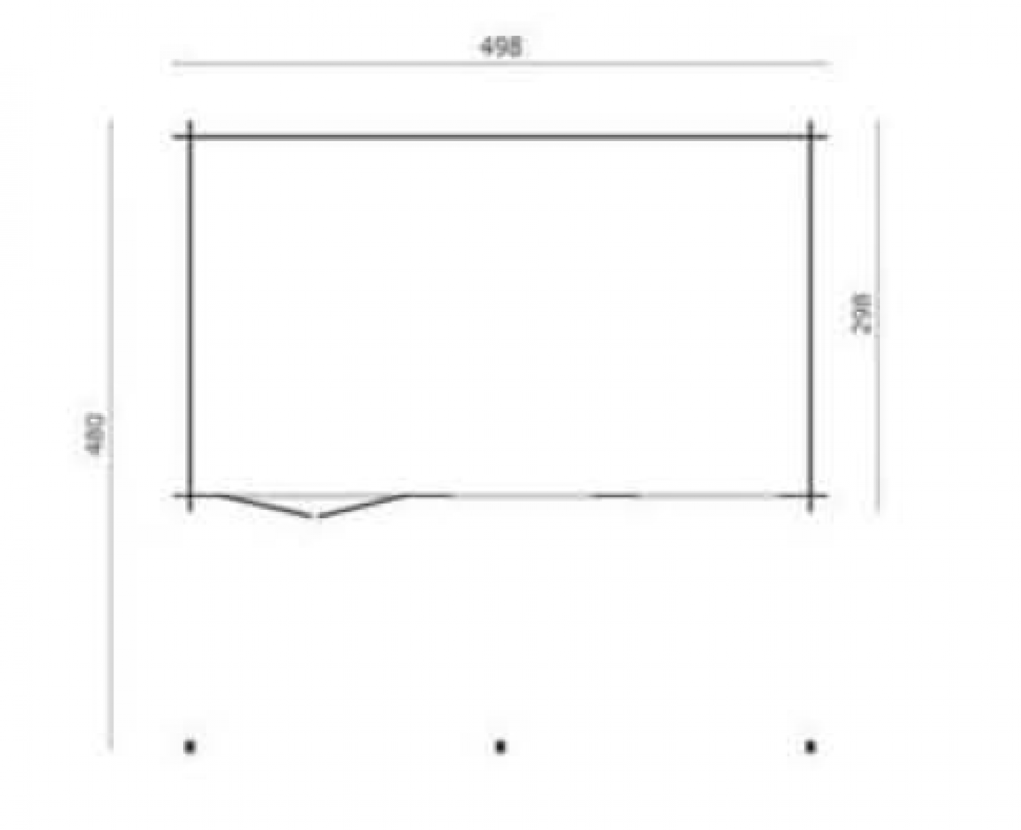 Blokhut Etten Leur 500x300 cm + luifel 200 cm - groen geïmpregneerd