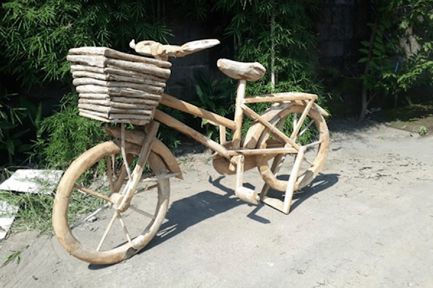 Houten fiets 190x94 cm - Numansdorp Showmodel