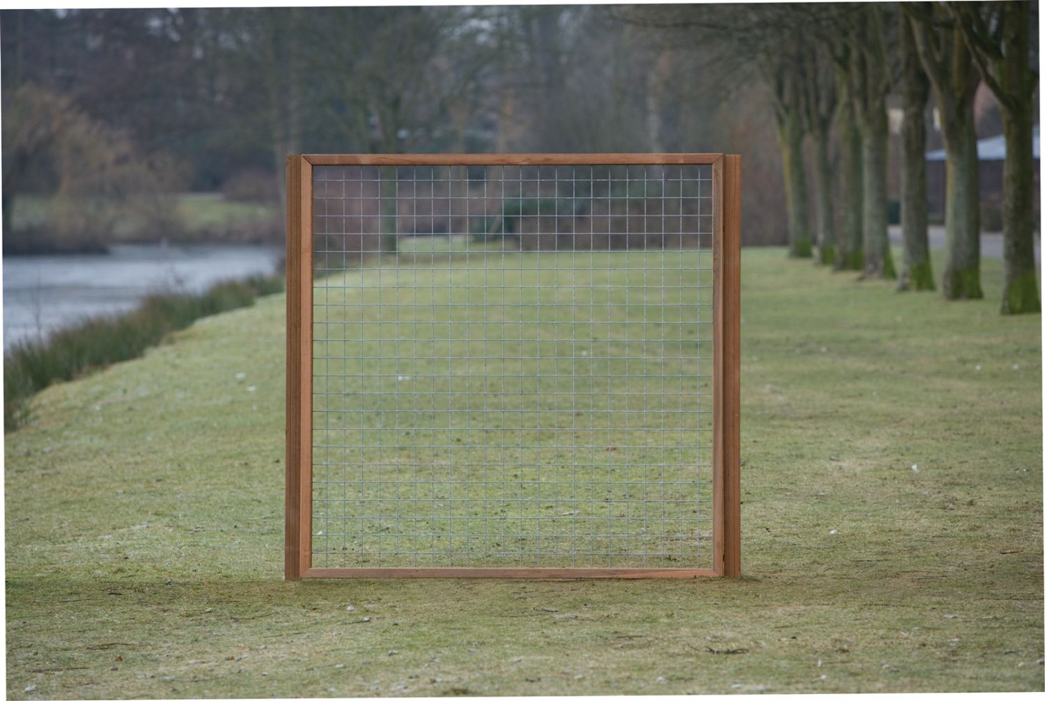 Gaaselementen met hardhouten kader 178x178 cm