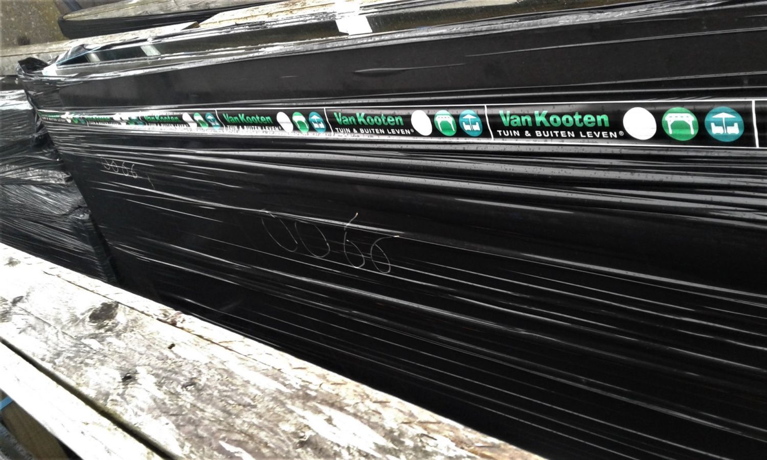 Glasschuifwand Profiline R3 (3-spoor) type C - B243,5 x H230 cm RAL9010 vast deel rechts - SALE01547