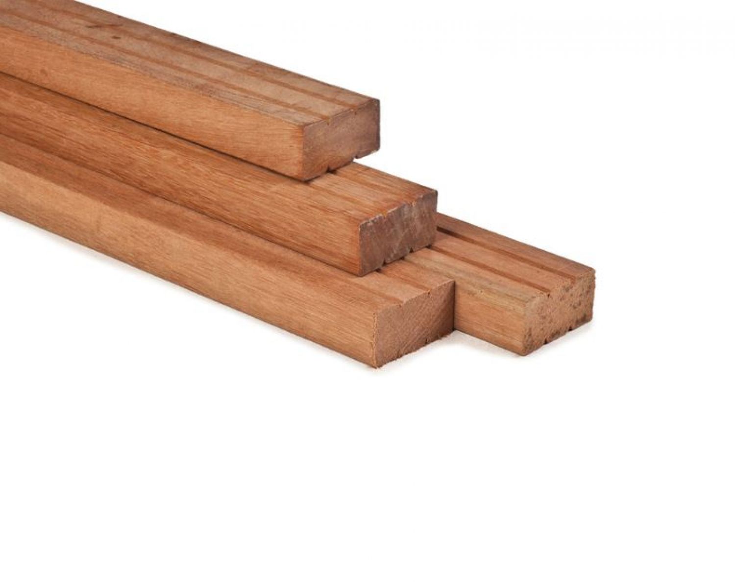 Hardhout geschaafd timmerhout 4,4x6,8x305 cm