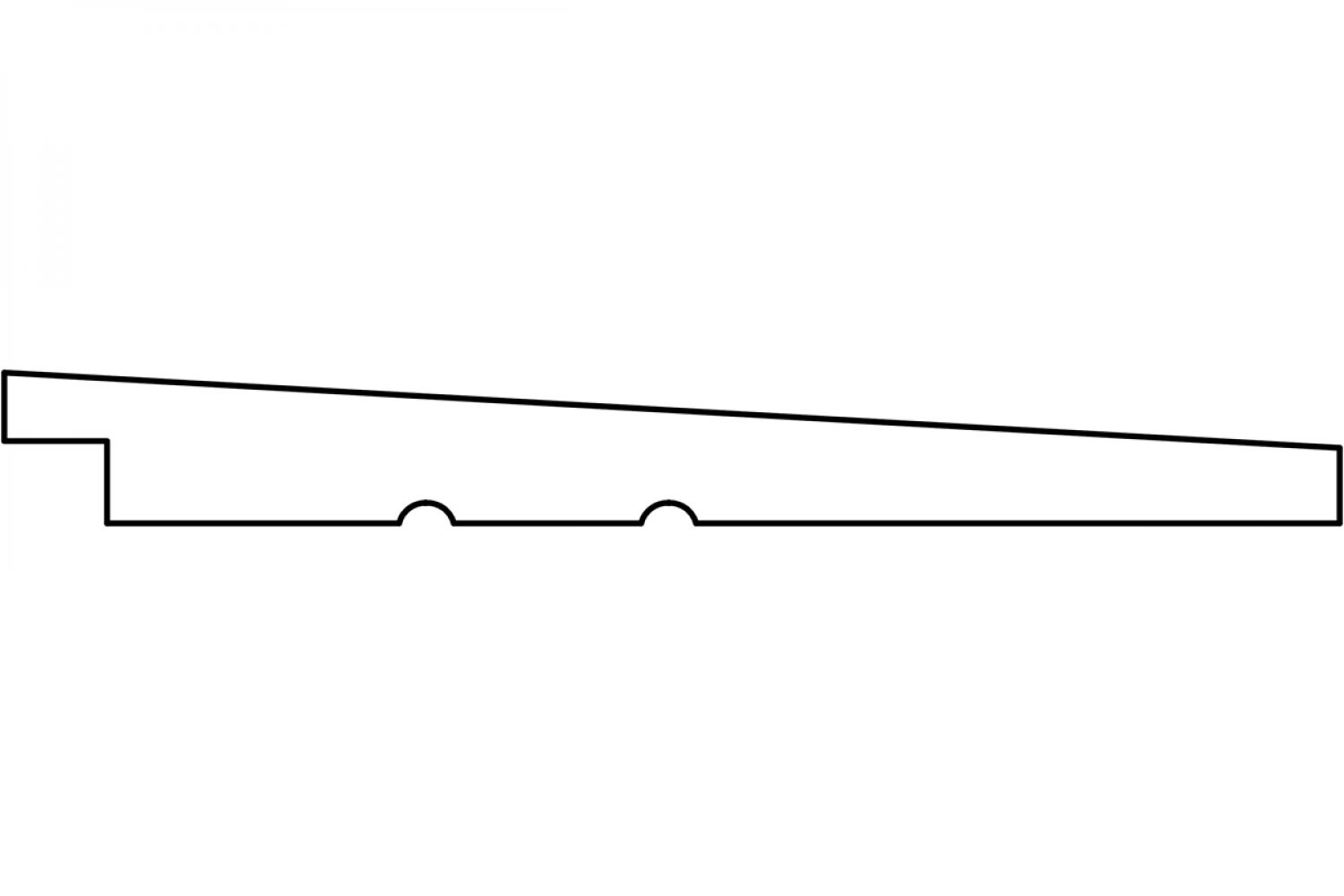 IJsselrabat Eco Noord-Zweeds zwart gespoten vuren 1,1-2,2x19,5x360 cm