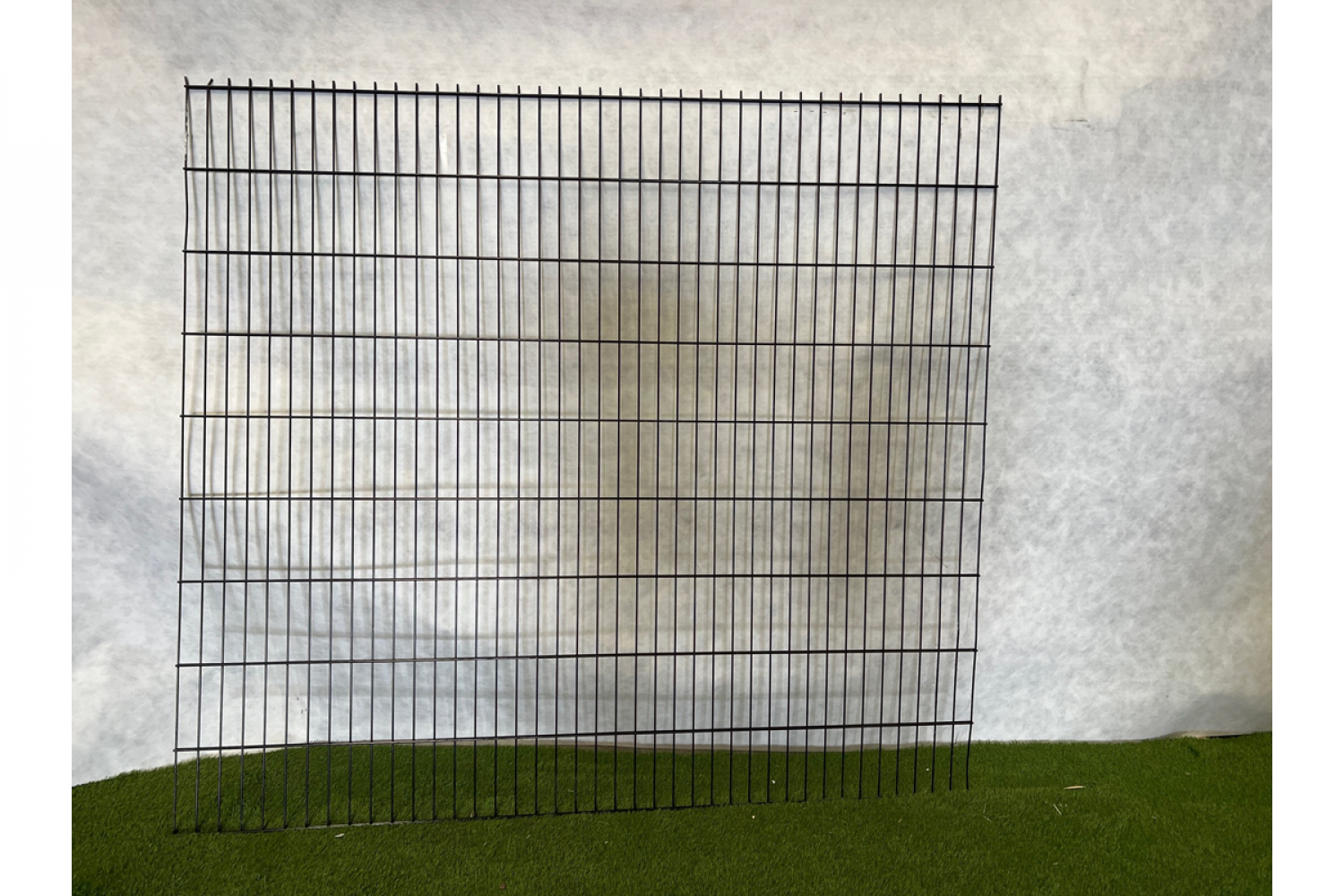 Beschikbaar als 1 koop: 2x Hillfence metalen scherm, dubbele staafmat, 200 x 183 cm, zwart - Licht beschadigd - SALE01767