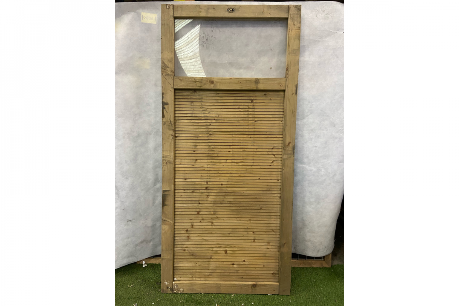 Hillhout scherm met plexiglas raam 101x220 cm - Beschadigd - SALE01871