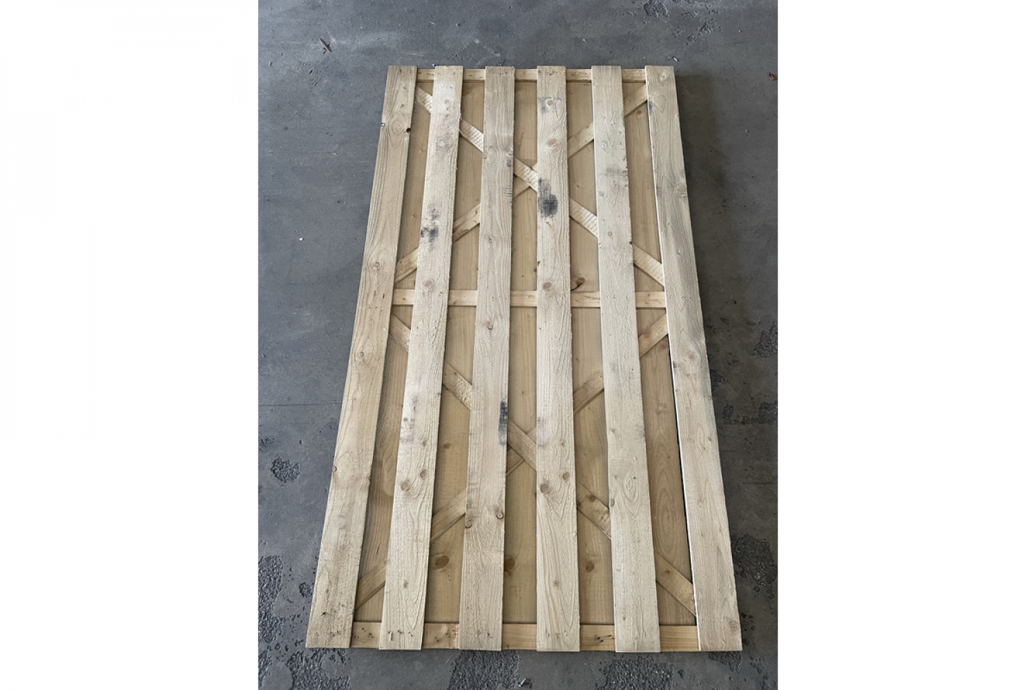 2022 Uitlopend tuindeur Ermelo 100x180 cm geïmpregneerd - Verkleurd - SALE01829