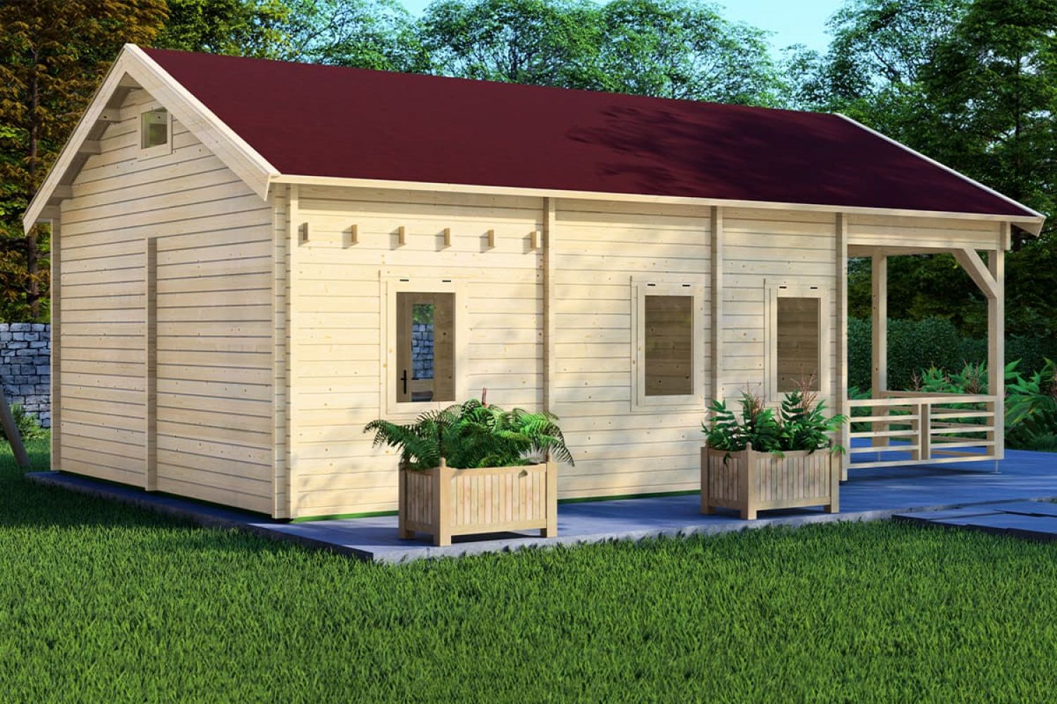 Chalet Innsbruck incl. slaapzolder - 588x896cm - 68mm