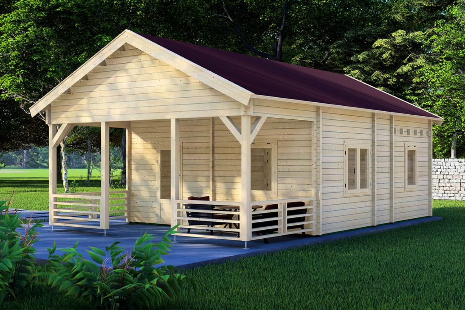 Chalet Innsbruck incl. slaapzolder - 588x896cm - 68mm