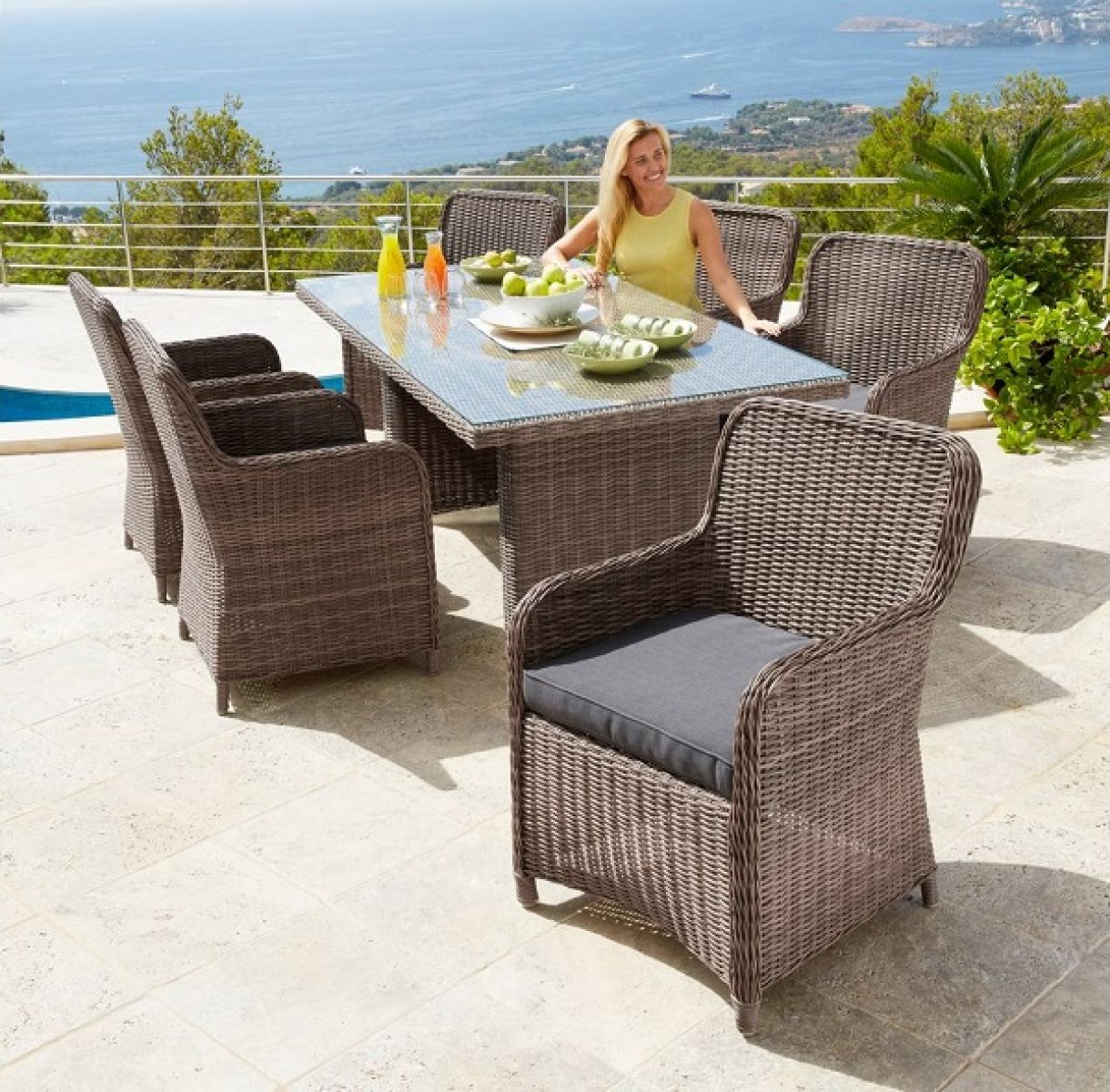 Dinnerset Kaapstad met 6 stoelen