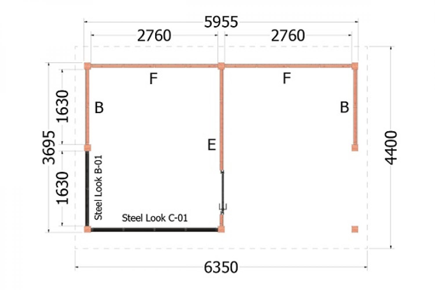 Kapschuur de Hoeve XL plattegrond