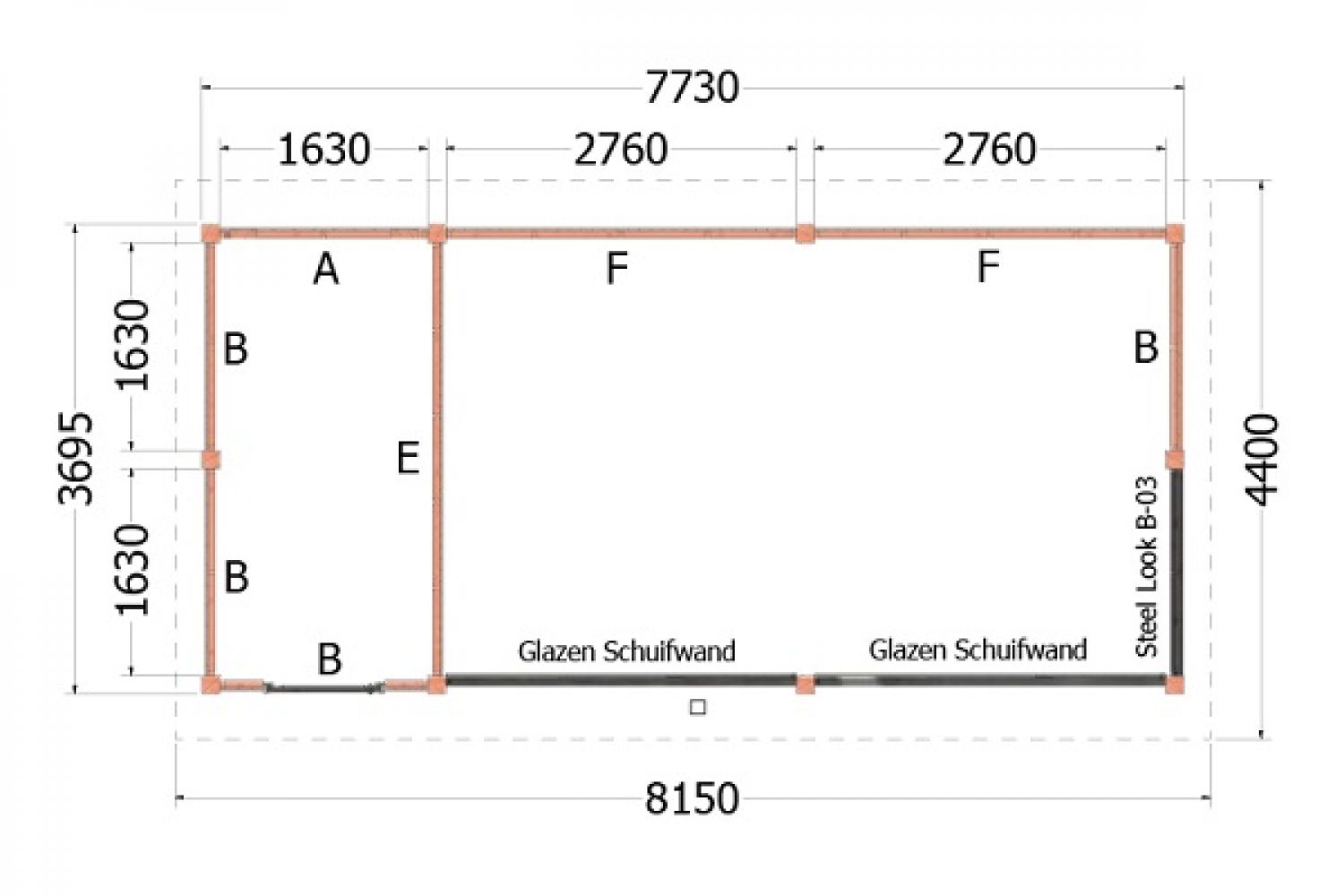 Kapschuur de Hoeve XL plattegrond