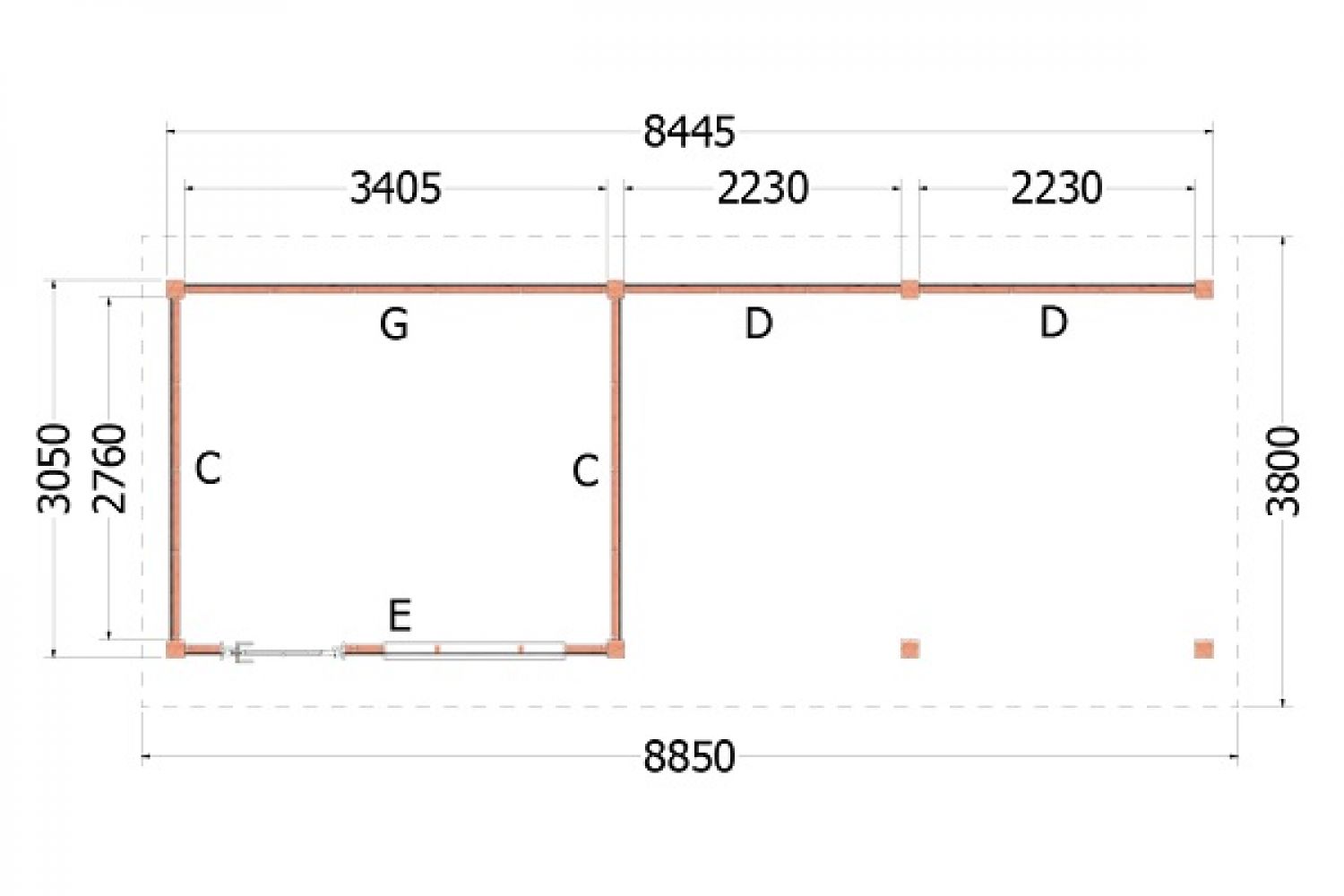 Kapschuur de Hoeve XL plattegrond