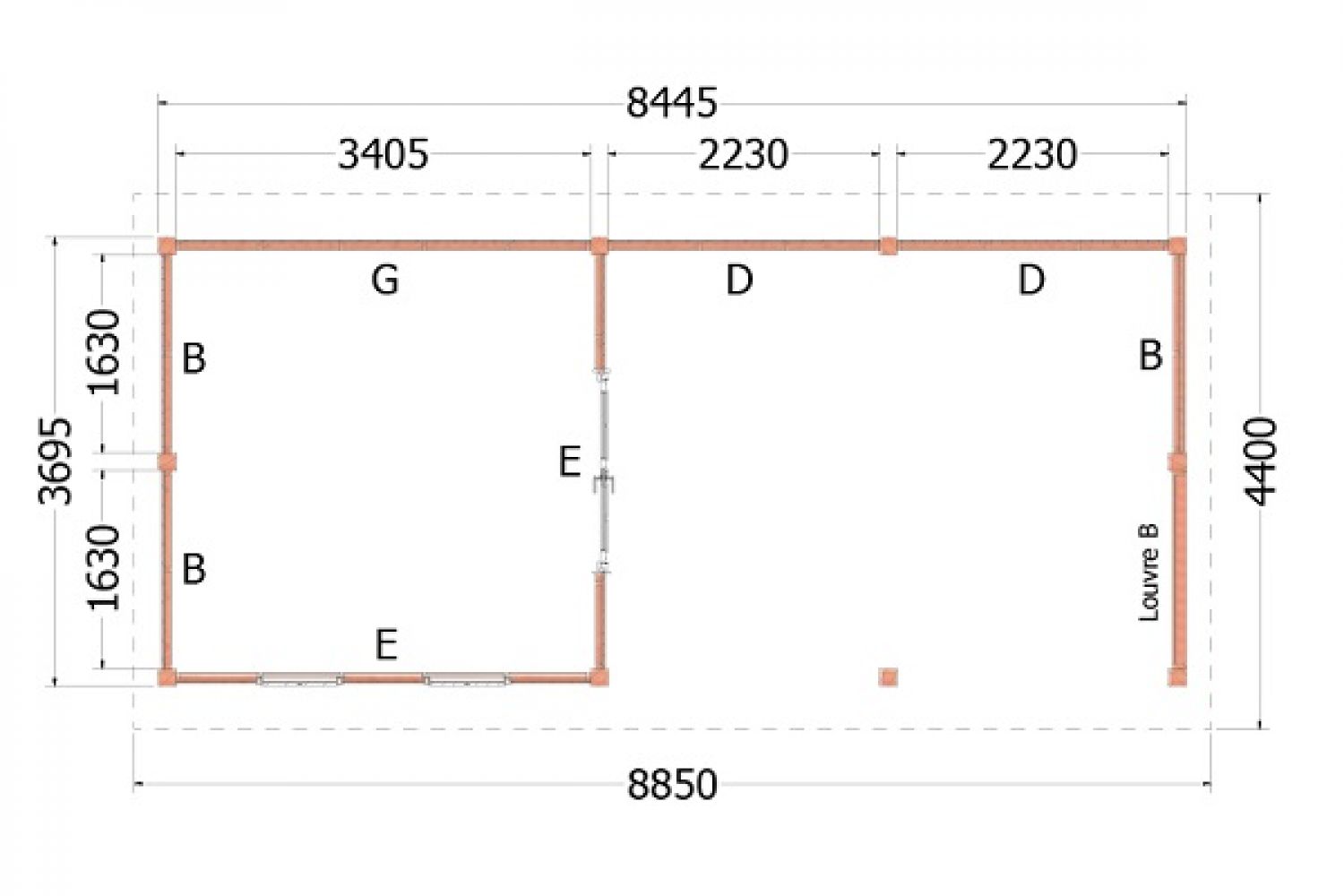 Kapschuur de Hoeve XL plattegrond