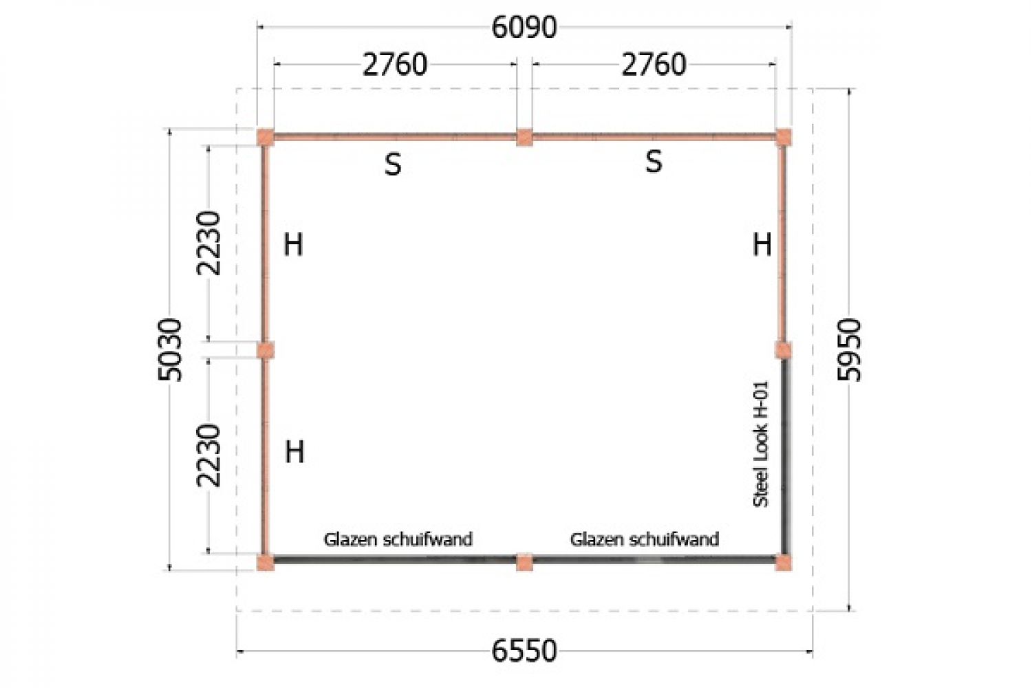 Kapschuur De Hofstee XXL plattegrond