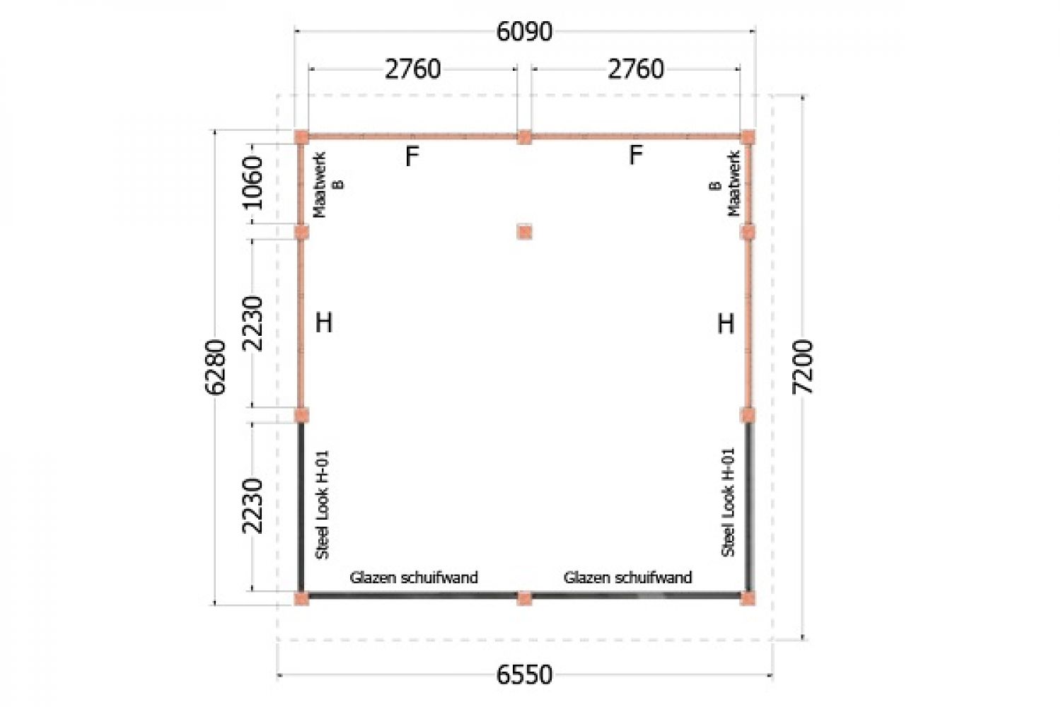 Kapschuur De Hofstee XXL plattegrond