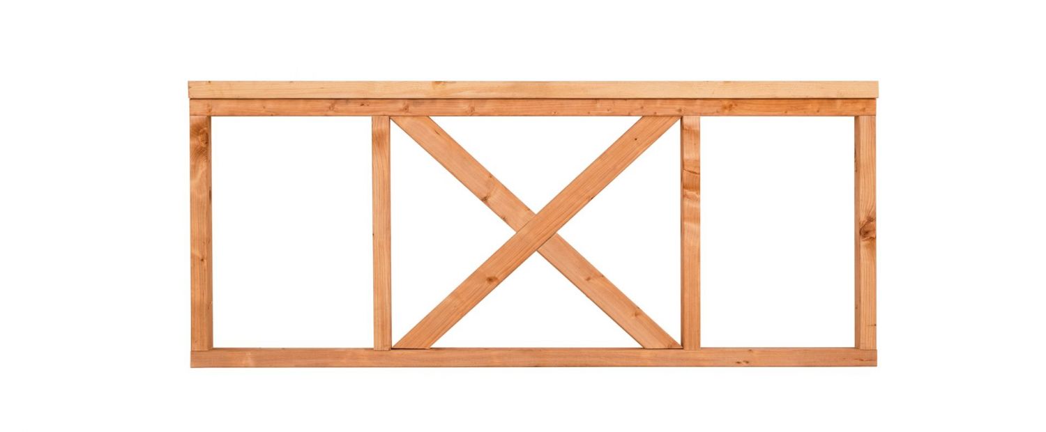Kruishekwerk klein Red Class Wood 200x75 cm