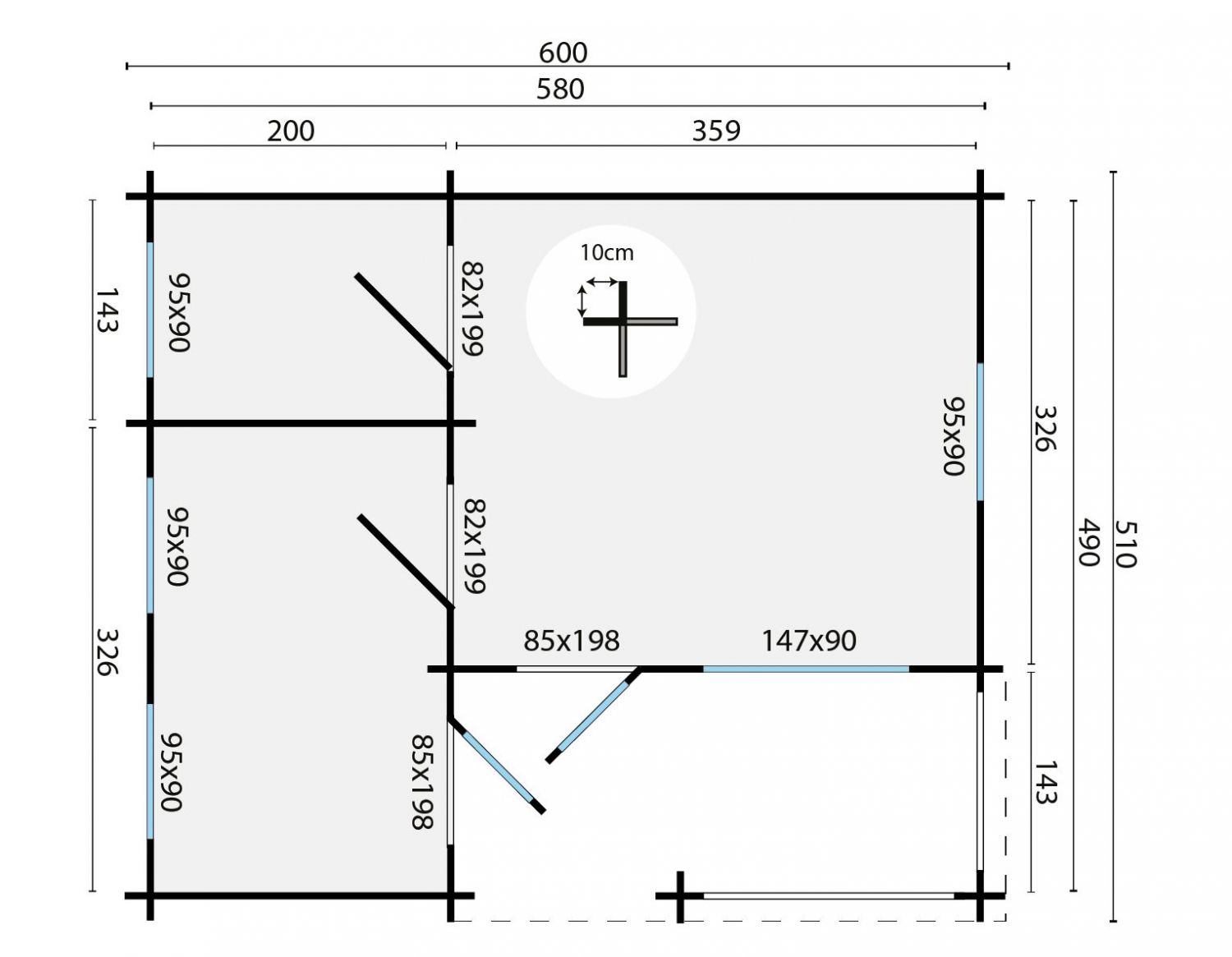 Chalet Morgenster / Edelweiss 600x510 cm