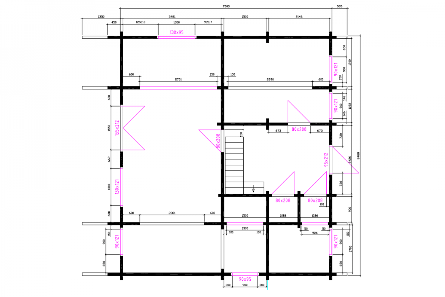 Chalet Noorwegen 849x750 cm