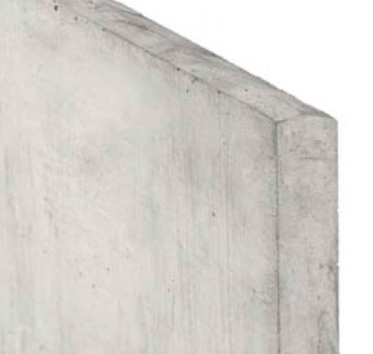 Betonnen onderplaat 3.5x25x180cm wit/grijs 2-zijdig glad met afwateringsdakje